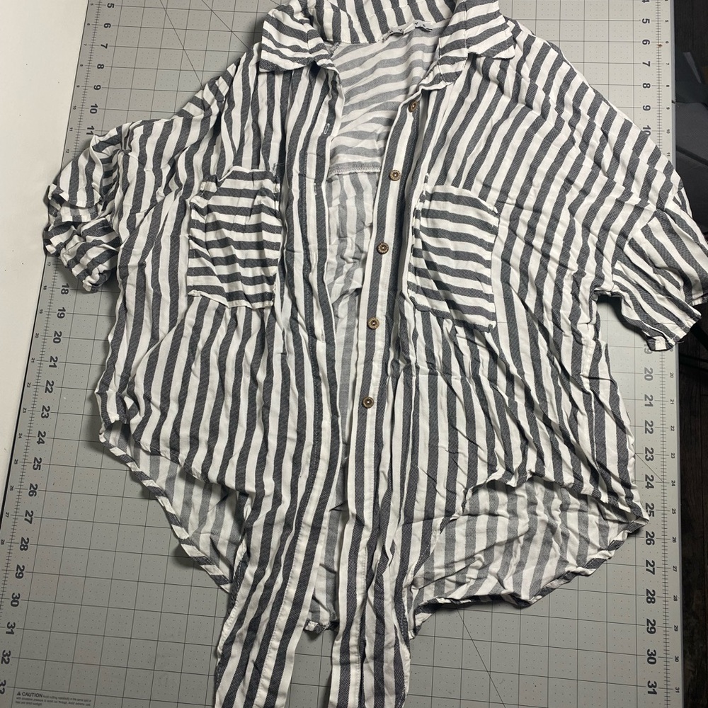HYFVE Monochrome Striped Shirt